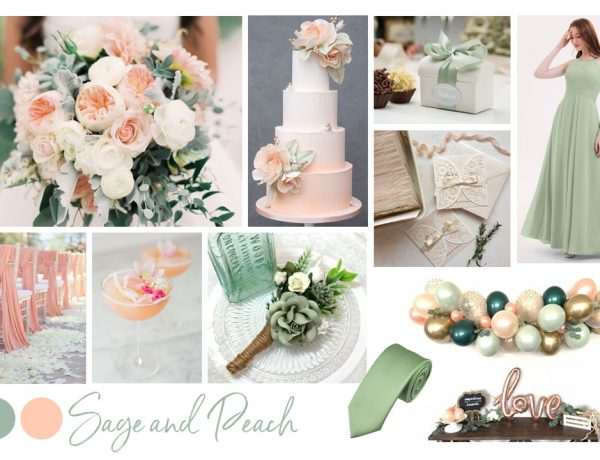 Sage Green & Peach